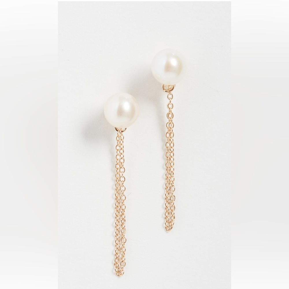 Brand new - never worn Mateo Peal Earrings with drop chain